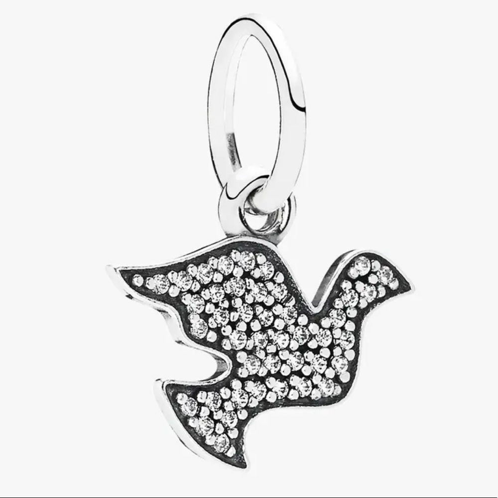 Pandora Symbol of Hope Pavé Dove Dangle Charm